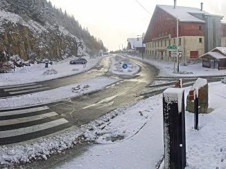 Le col de la Faucille ce matin.